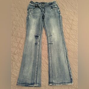 Flamingo 90s Vintage Slant Pocket Mid Waist Straight Leg Jeans
